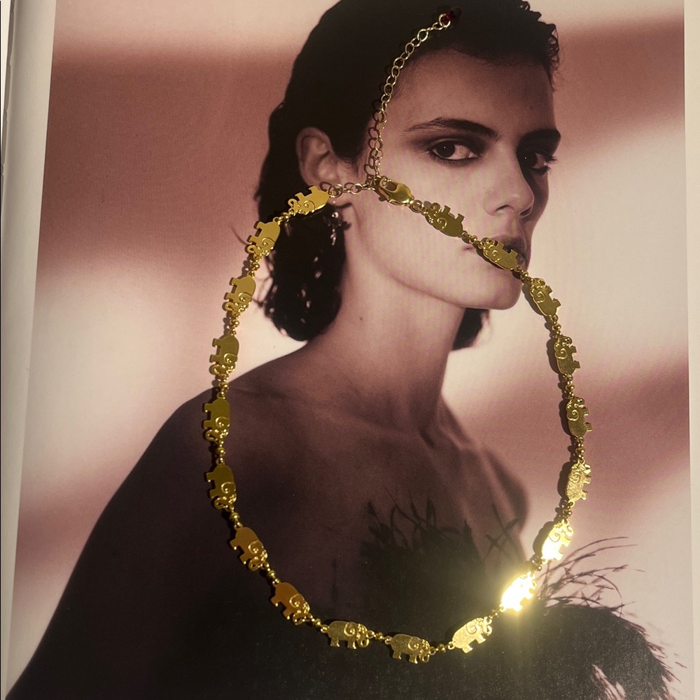 Gold Elephant Link Necklace - Women Jewelry